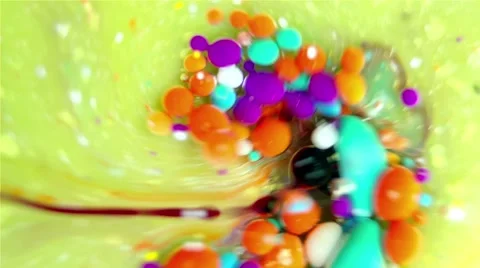 Ink Bubbles In Water. Video stock 50993710