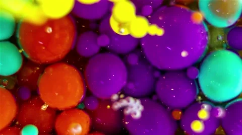 Ink Bubbles In Water. Видео 50996315