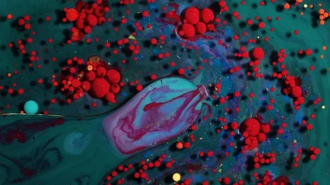 Ink Bubbles In Water Stock-Footage 85608523