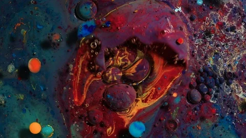 Ink Bubbles In Water Stock-Footage 85608599