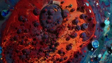 Ink Bubbles In Water Stock-Footage 85608794