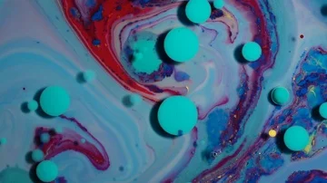 Ink Bubbles In Water Stock-Footage 85609091