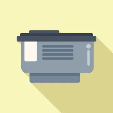 Ink cartridge icon flat vector. Digital print 스톡 일러스트
