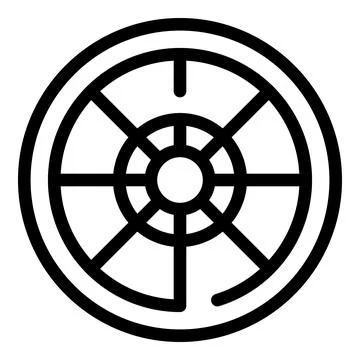 Ink circle icon outline vector. Toner copier Stockillustratie
