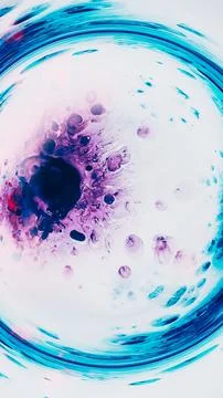 Ink circle paint vortex liquid splash circle frame Foto stock