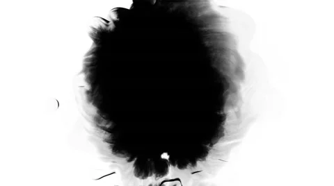 Ink cloud on white background loop Stock Footage 54717265