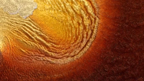 Ink colors spread and mix in a display of contemporary art Stock-Footage 337838803