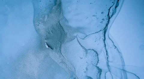 Ink Colours Mix. Fluid Flow Wallpaper. Blue Stock Illustration