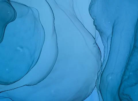 Ink Colours Mix. Fluid Wave Background. Indigo Stock Illustration