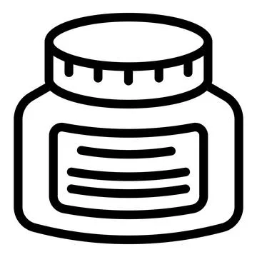 Ink decanter icon outline vector. Storage writing pigment Stockillustratie