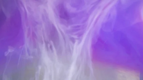 Ink of deep pink paint pouring into water on white background texture Stock Footage 75964091