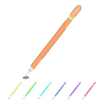 Ink digital pen vector cartoon graphic Stock Illustration