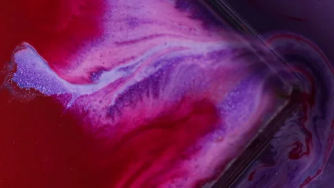 Ink drip glass cube angle geometric texture flow Stock-Footage 341372929