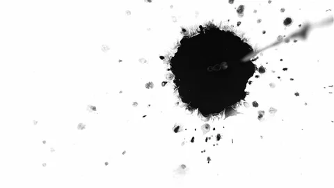 Ink is dripping onto the alpha channel. Stock Footage 100865522