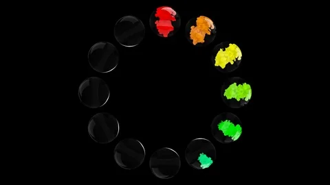 Ink drop 12 colors Vídeo Stock 71319349