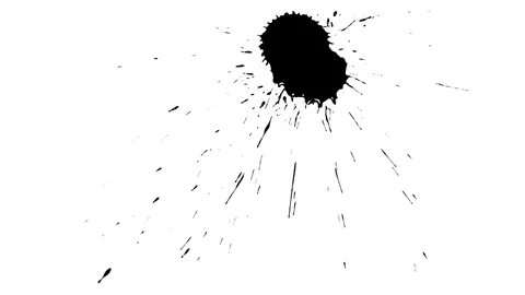 Ink drop on dry paper 14 Video stock 70548556