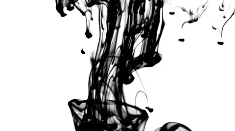 Ink drop falling through water Video stock 2392171