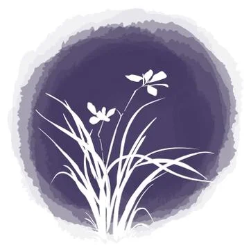 Ink drop flower Stock Illustration