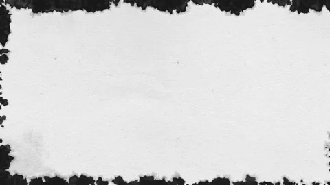 Ink Drop Frame Borders On Grain Textured Paper Background Stock-Footage 347071338