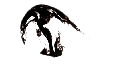 Ink drop with an organic flow Stock Footage 63505260