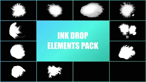Ink drop pack 2 Video stock 219606339
