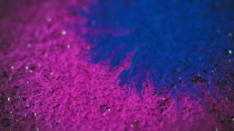 Ink drop paint splatter blue pink stain blotch Stock Footage 264279411