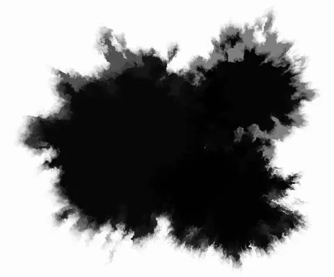 Ink drop. Round, ragged inkblot. Vector illustration. Stock Illustration