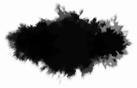 Ink drop. Round, ragged inkblot. Vector illustration. Stock Illustration