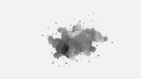 Ink Drop Splash Flow Transition with Alpha Matte Stock Footage 213567343