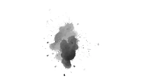 ink drop splatters spilling on white bac... | Stock Video | Pond5
