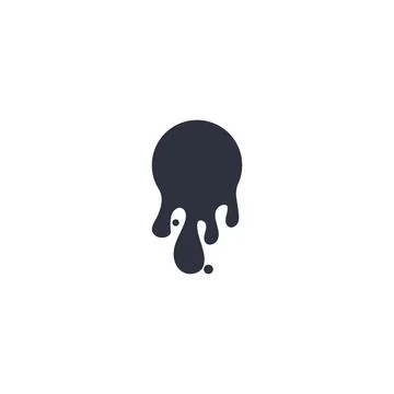 Ink drop Vector icon design illustration template 库存插图