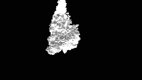 Ink drop in water black background Stock Footage 171052728