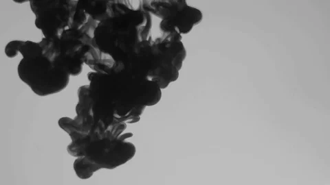 Ink drop in water Stock Footage 74061148