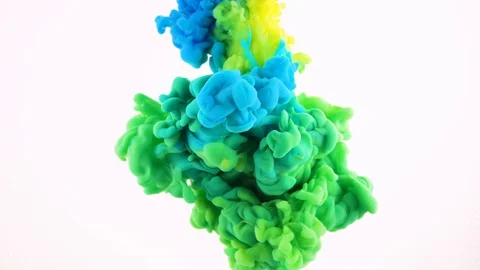 INK Drop water simulation, puffy liquid. Stock-Footage 129817273