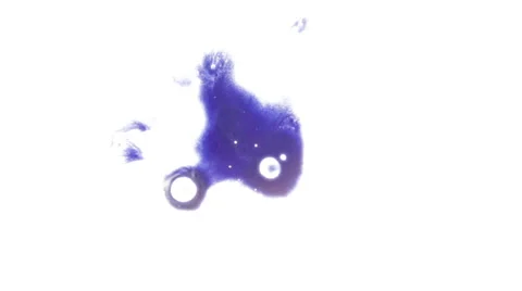 Ink Drop in Water on White Background Stock Footage 58907133