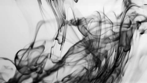 Ink drop in water on white background, Slow motion. 스톡 동영상 159638826