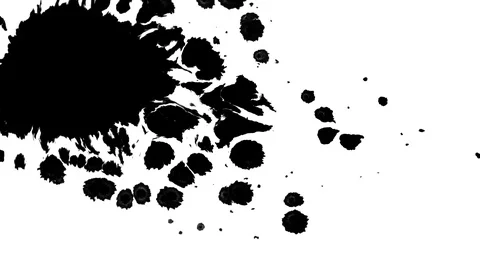 Ink drop in white paper Stock Footage 101187329