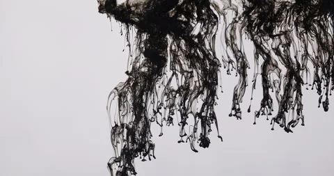 Ink Droplets Leave A Mark Stock Footage 170828817
