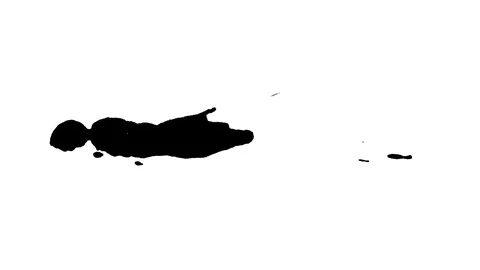 Ink Dropped On Alpha Channel Video stock 100861764