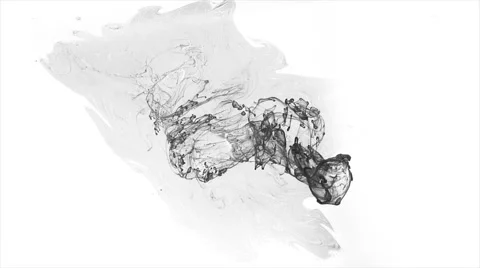 Ink dropped into water. View from underneath. Stock Footage 49863209