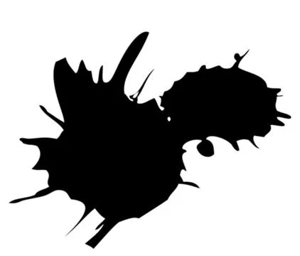 Ink drops and splashes. Blotter spots, Foto stock