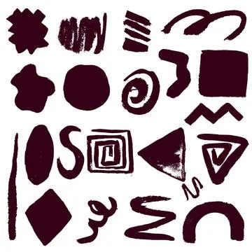 Ink drops and splashes. Liquid paint drip drop splash and ink splatter. Artistic Stock Illustration