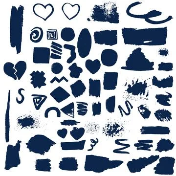 Ink drops and splashes. Liquid paint drip drop splash and ink splatter. Artistic Stock Illustration