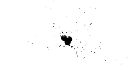 Ink drops and splats on white background. Video stock 30889351