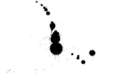 Ink drops on dry paper 20 Stock Footage 70551584