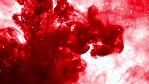 Ink drops flowing in water red Stock Footage 200973268