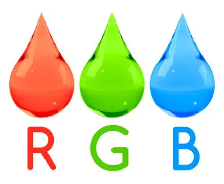 Ink drops set RGB Stock Illustration
