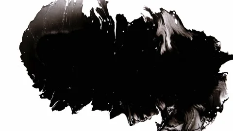 Ink Drops Transition on Black Background 4k Footage Ink Footage Transition White Stock Footage 236349379