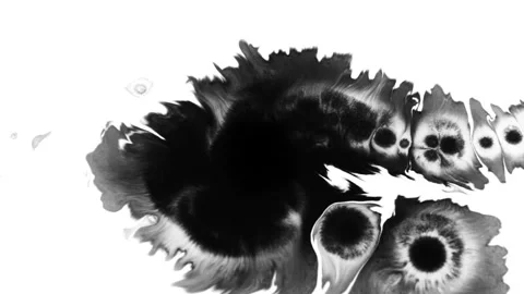 Ink Drops Transition Black Background 4k Transition White Ink Drops Falling Stock Footage 315456584