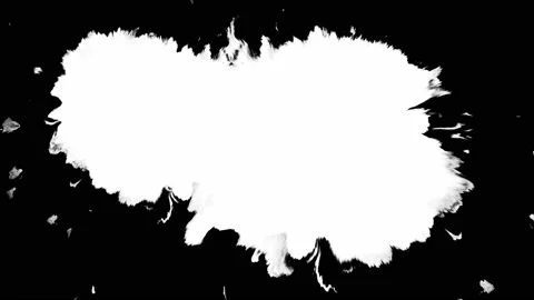 Ink Drops Transition. Ink Movement. White Drops Falling on Black Background Stock Footage 236348734